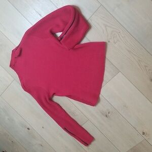 Von saken Women's turtleneck Relaxed sweater zipper detail